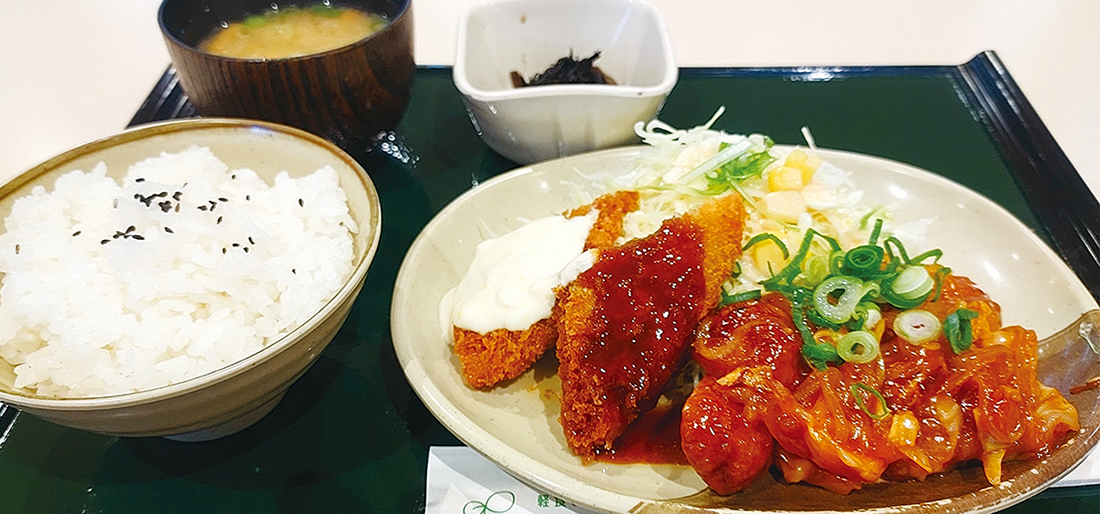 肉団子の甘酢がけ定食